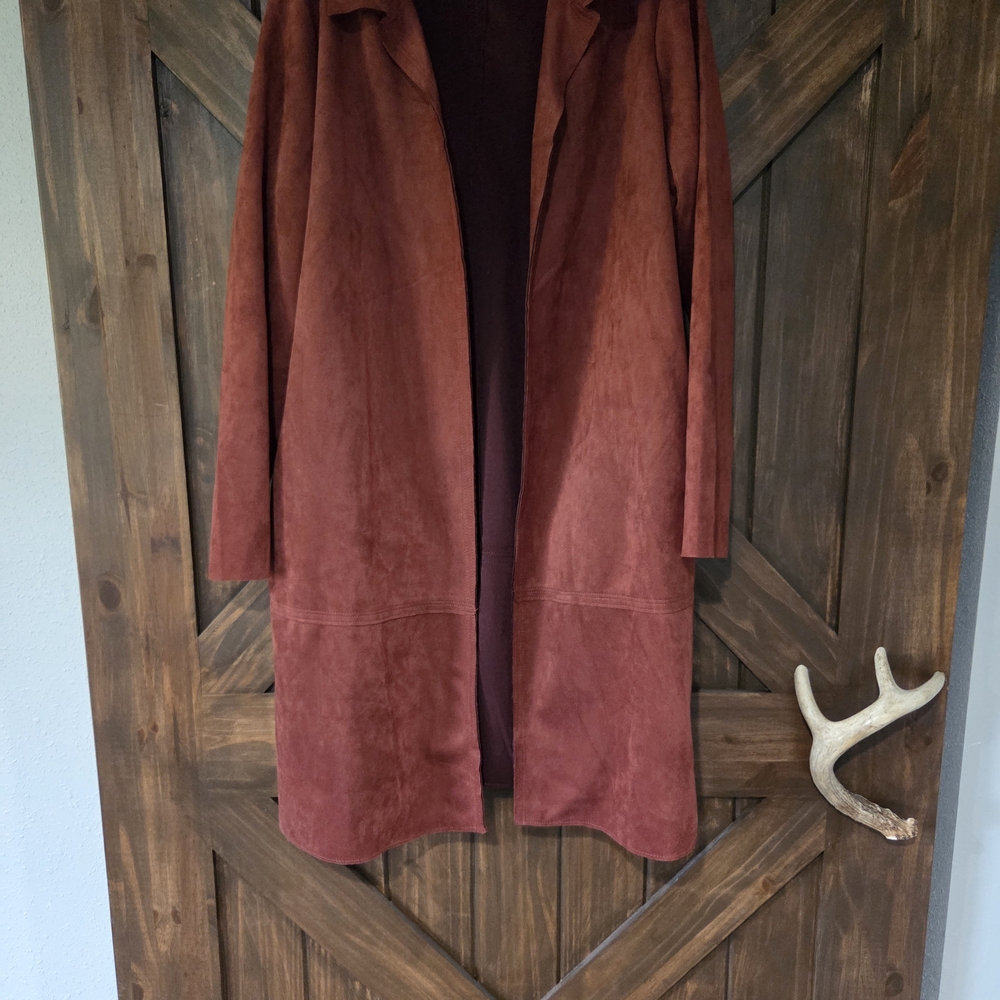 Philosophy Women's Suede Trench Coat in Rust